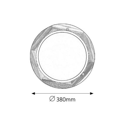 Brilagi - ORBIS loftlampe 2xE27/60W/230V Ø 38 cm, fyrretræ