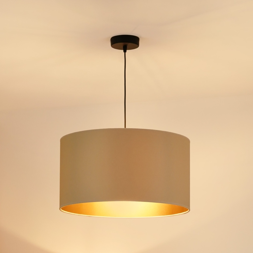 Brilagi - Loftlampe på kabel OREGON ROLLER VEGE 1xE27/15W/230V Ø 45 cm beige