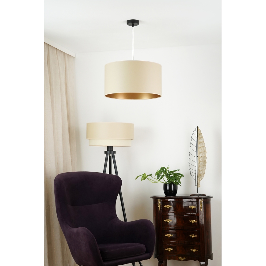 Brilagi - Loftlampe på kabel OREGON ROLLER VEGE 1xE27/15W/230V Ø 45 cm beige