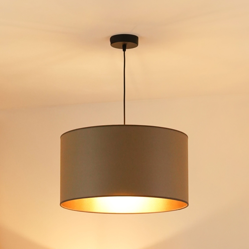 Brilagi - Loftlampe på wire OREGON ROLLER VEGE 1xE27/15W/230V Ø 45 cm grå