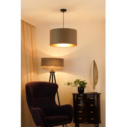 Brilagi - Loftlampe på wire OREGON ROLLER VEGE 1xE27/15W/230V Ø 45 cm grå
