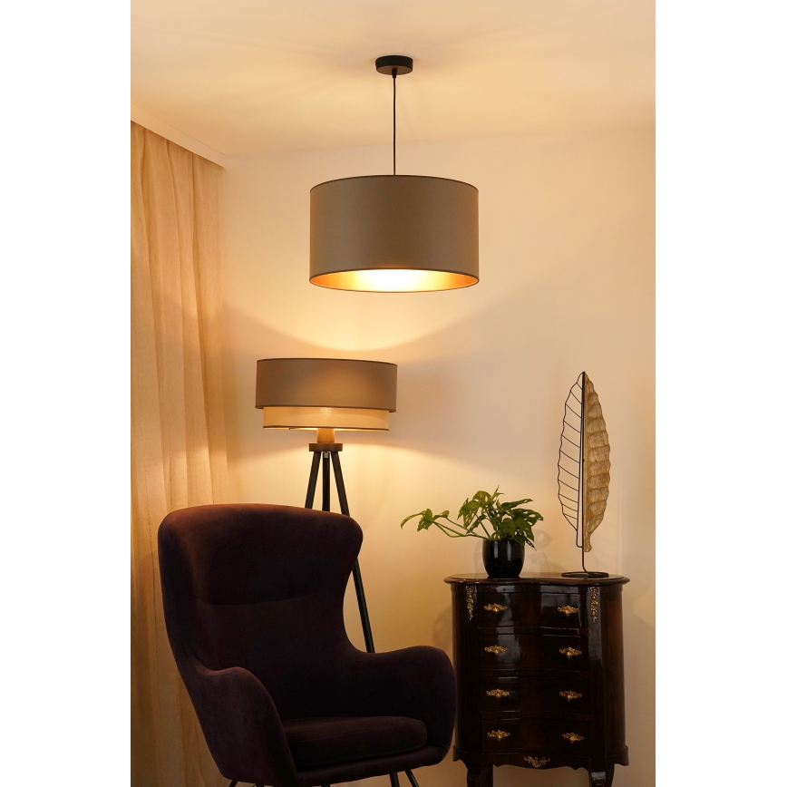 Brilagi - Loftlampe på wire OREGON ROLLER VEGE 1xE27/15W/230V Ø 45 cm grå