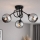 Brilagi - Overflademonteret loftlampe 3xE27/60W/230V sort/røggrå