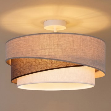 Brilagi - Overflademonteret loftlampe ARROW 1xE27/60W/230V Ø 45 cm beige/brun/hvid