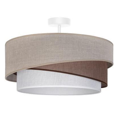 Brilagi - Overflademonteret loftlampe ARROW 1xE27/60W/230V Ø 45 cm beige/brun/hvid