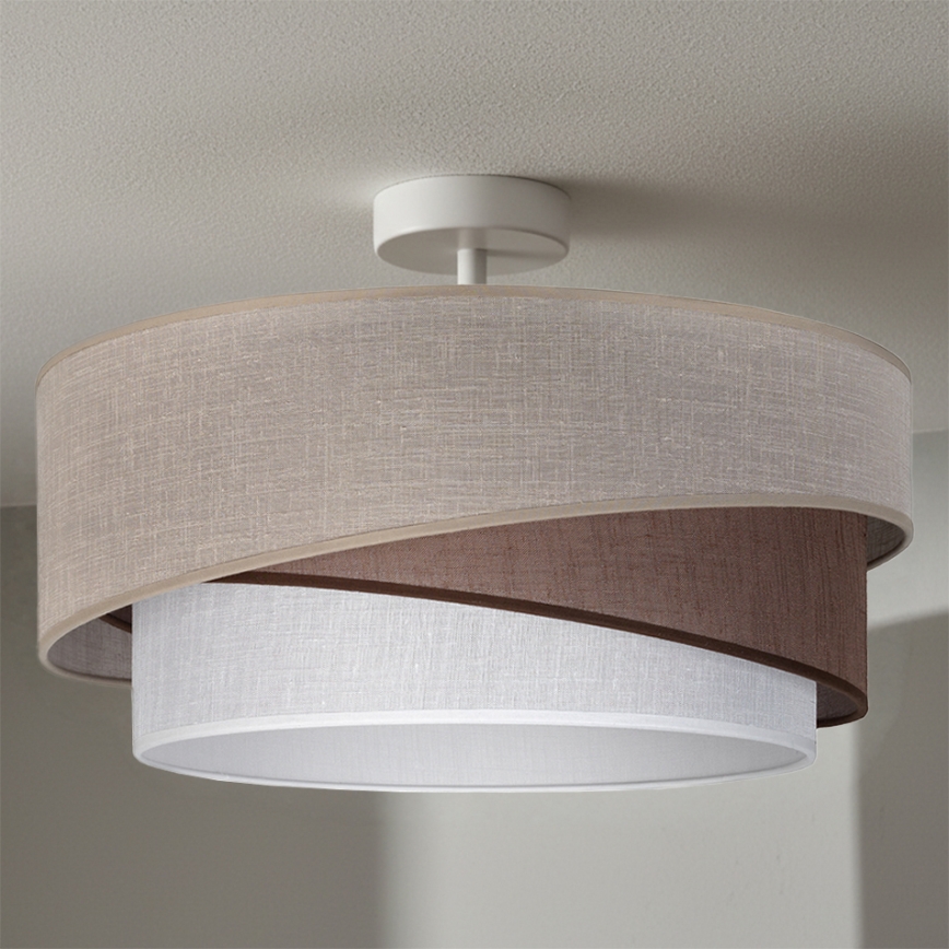 Brilagi - Overflademonteret loftlampe ARROW 1xE27/60W/230V Ø 45 cm beige/brun/hvid