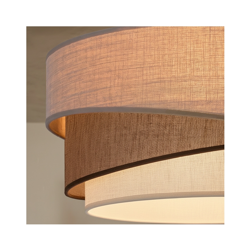 Brilagi - Overflademonteret loftlampe ARROW 1xE27/60W/230V Ø 45 cm beige/brun/hvid