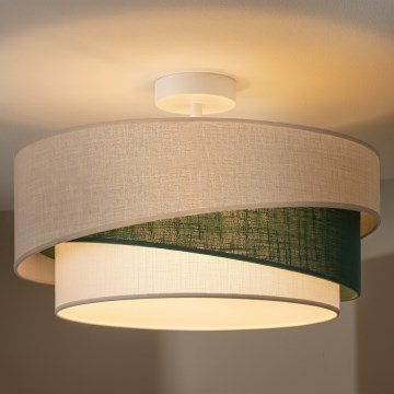 Brilagi - Overflademonteret loftlampe ARROW 1xE27/60W/230V Ø 45 cm beige/grøn/hvid