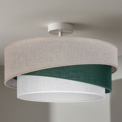 Brilagi - Overflademonteret loftlampe ARROW 1xE27/60W/230V Ø 45 cm beige/grøn/hvid