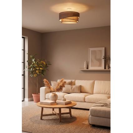 Brilagi - Overflademonteret loftlampe ARROW 1xE27/60W/230V Ø 45 cm brun