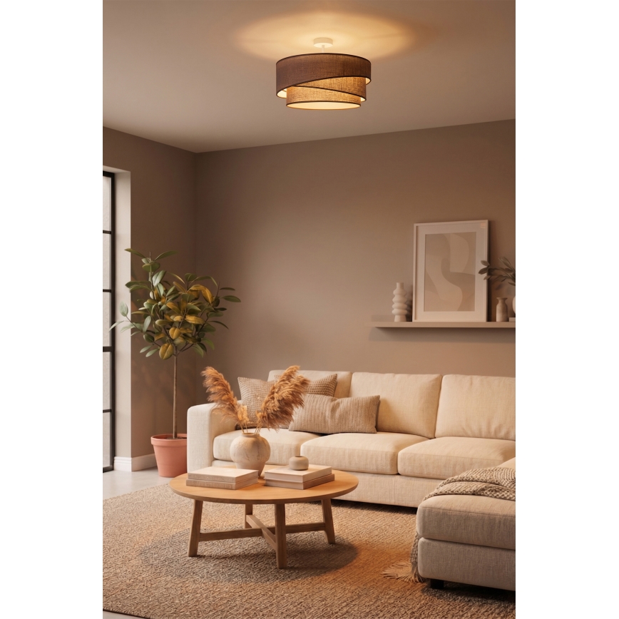 Brilagi - Overflademonteret loftlampe ARROW 1xE27/60W/230V Ø 45 cm brun