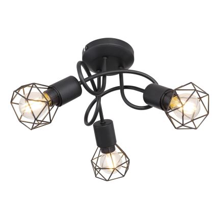 Brilagi - Overflademonteret loftlampe CAGE 3xE14/40W/230V