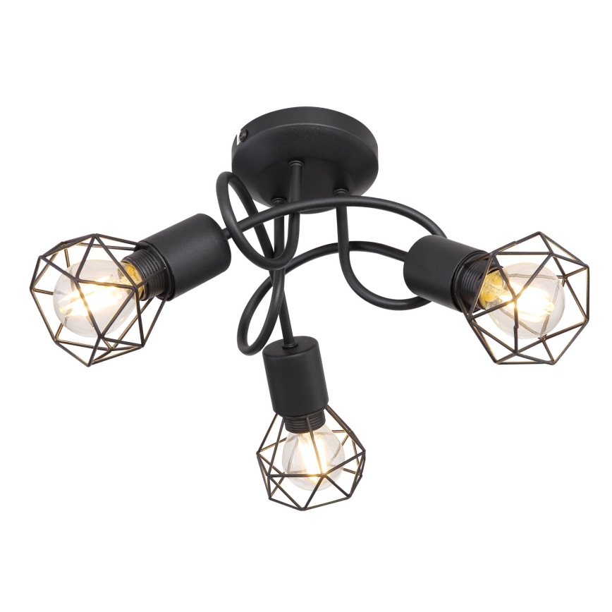 Brilagi - Overflademonteret loftlampe CAGE 3xE14/40W/230V
