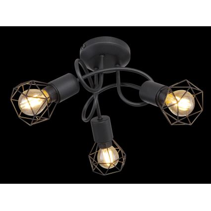 Brilagi - Overflademonteret loftlampe CAGE 3xE14/40W/230V