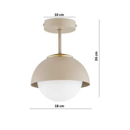 Brilagi - Overflademonteret loftlampe COSMO 1xE27/60W/230V beige/guld