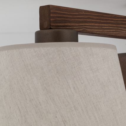 Brilagi - Overflademonteret loftlampe LATTE 3xE27/15W/230V fyrretræ/hvid