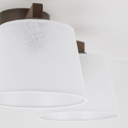 Brilagi - Overflademonteret loftlampe LATTE 3xE27/15W/230V fyrretræ/hvid