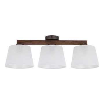 Brilagi - Overflademonteret loftlampe LATTE 3xE27/60W/230V fyrretræ/hvid