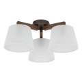 Brilagi - Overflademonteret loftlampe LATTE 3xE27/60W/230V fyrretræ/hvid