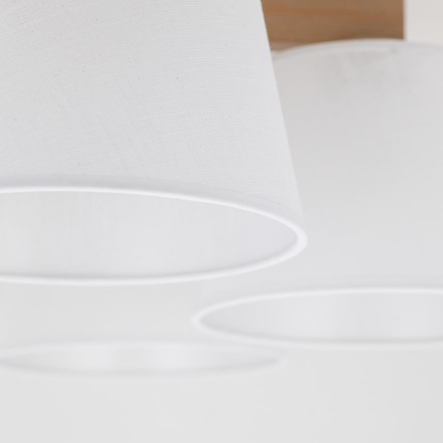 Brilagi - Overflademonteret loftlampe LATTE SABIA 5xE27/15W/230V fyrtræ/hvid