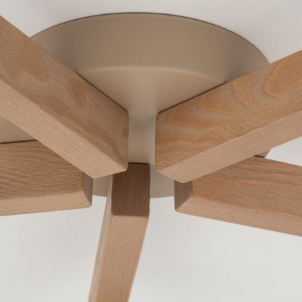 Brilagi - Overflademonteret loftlampe LATTE SABIA 5xE27/15W/230V fyrtræ/hvid