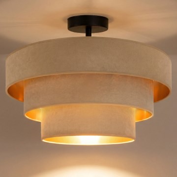 Brilagi - Overflademonteret loftlampe LUNETA 1xE27/60W/230V Ø 40 cm, beige/guld