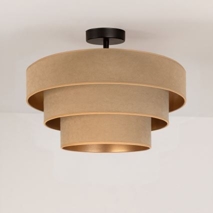 Brilagi - Overflademonteret loftlampe LUNETA 1xE27/60W/230V Ø 40 cm, beige/guld