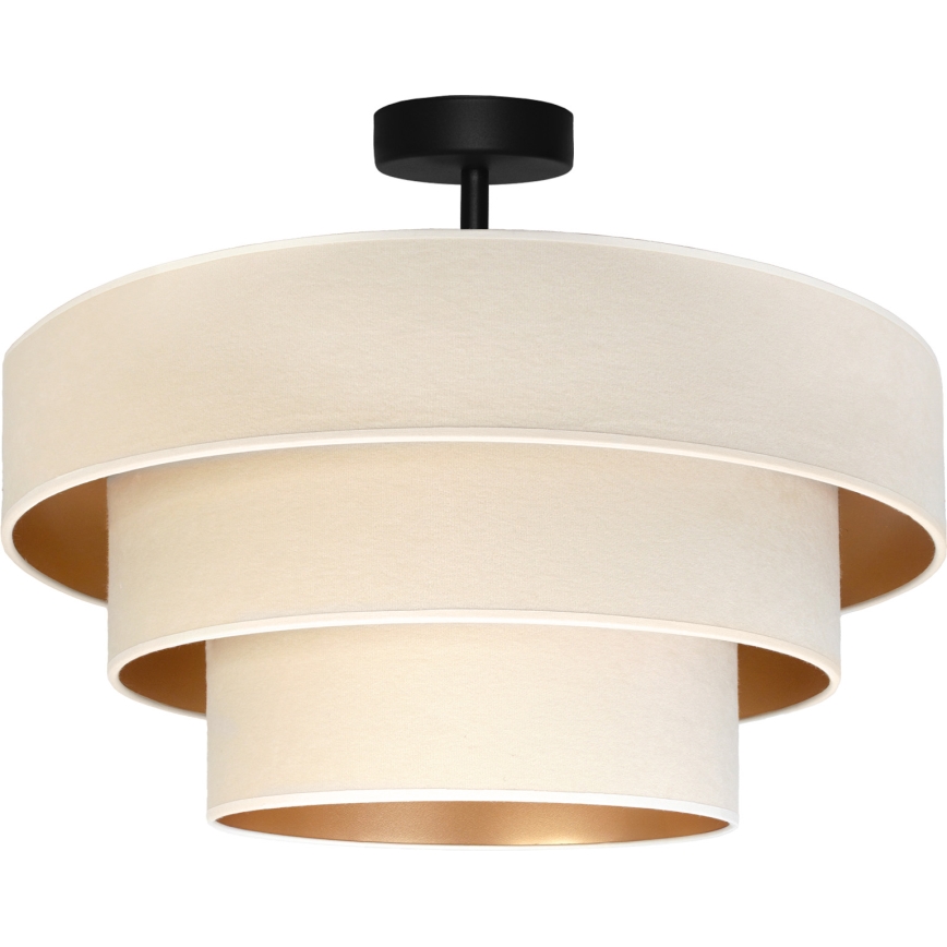 Brilagi - Overflademonteret loftlampe LUNETA 1xE27/60W/230V Ø 40 cm creme/guld