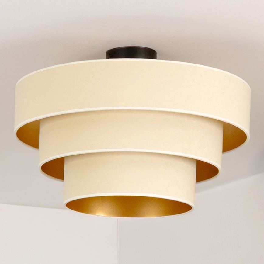 Brilagi - Overflademonteret loftlampe LUNETA 1xE27/60W/230V Ø 40 cm creme/guld