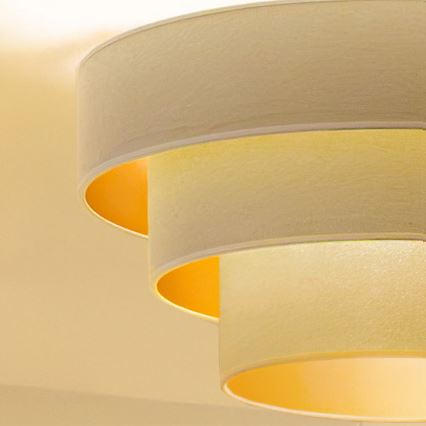 Brilagi - Overflademonteret loftlampe LUNETA 1xE27/60W/230V Ø 40 cm creme/guld