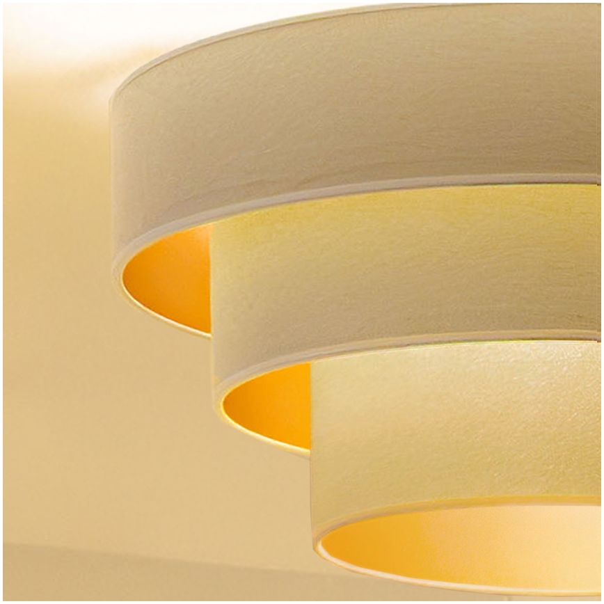 Brilagi - Overflademonteret loftlampe LUNETA 1xE27/60W/230V Ø 40 cm creme/guld