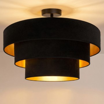 Brilagi - Overflademonteret loftlampe LUNETA 1xE27/60W/230V Ø 40 cm sort/guld
