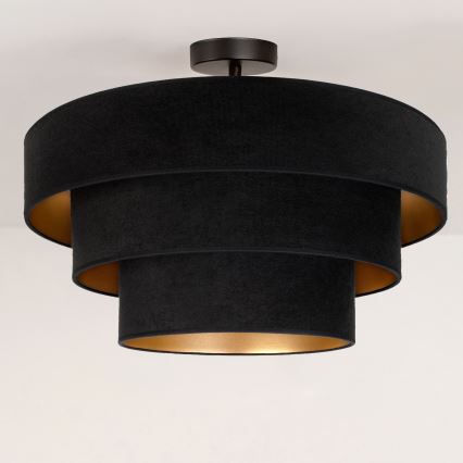Brilagi - Overflademonteret loftlampe LUNETA 1xE27/60W/230V Ø 40 cm sort/guld