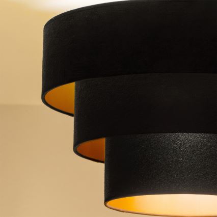 Brilagi - Overflademonteret loftlampe LUNETA 1xE27/60W/230V Ø 40 cm sort/guld