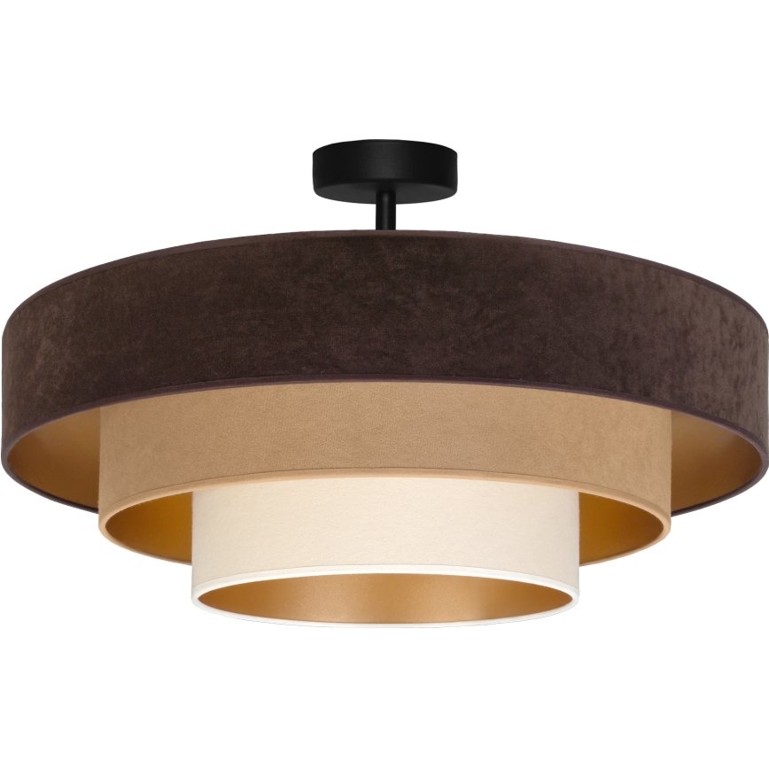 Brilagi - Overflademonteret loftlampe LUNETA 3xE27/60W/230V Ø 80 cm brun/beige/creme