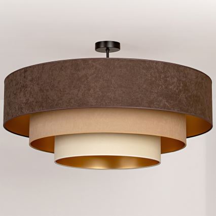 Brilagi - Overflademonteret loftlampe LUNETA 3xE27/60W/230V Ø 80 cm brun/beige/creme