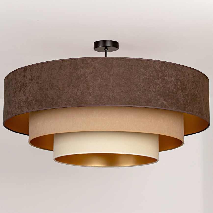 Brilagi - Overflademonteret loftlampe LUNETA 3xE27/60W/230V Ø 80 cm brun/beige/creme