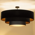 Brilagi - Overflademonteret loftlampe LUNETA 3xE27/60W/230V Ø 80 cm sort/guld