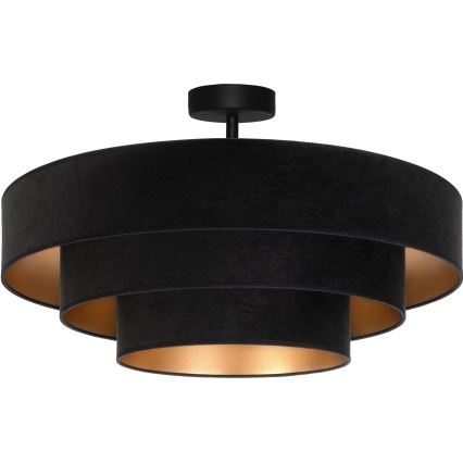 Brilagi - Overflademonteret loftlampe LUNETA 3xE27/60W/230V Ø 80 cm sort/guld