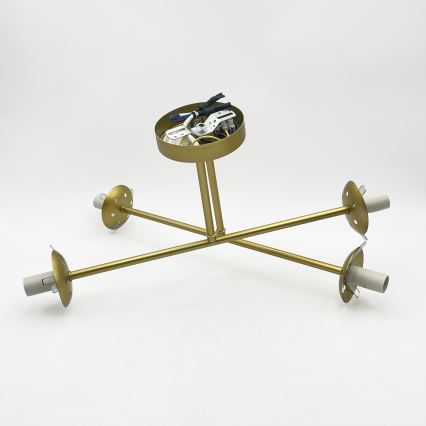 Brilagi - Overflademonteret loftlampe MALIVA 4xE14/15W/230V guld/hvid