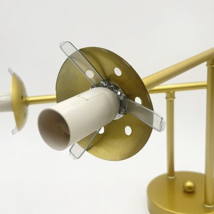 Brilagi - Overflademonteret loftlampe MALIVA 4xE14/15W/230V guld/hvid