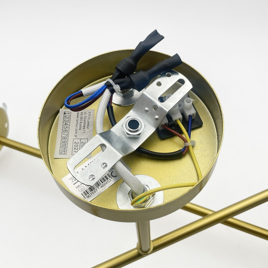 Brilagi - Overflademonteret loftlampe MALIVA 4xE14/15W/230V guld/hvid