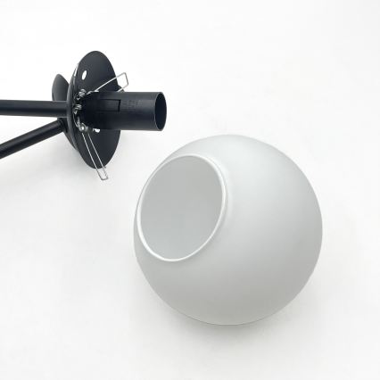 Brilagi - Overflademonteret loftlampe MALIVA 4xE14/15W/230V sort/hvid