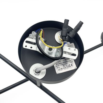 Brilagi - Overflademonteret loftlampe MALIVA 4xE14/15W/230V sort/hvid