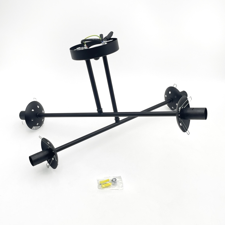 Brilagi - Overflademonteret loftlampe MALIVA 4xE14/15W/230V sort/røgfarvet