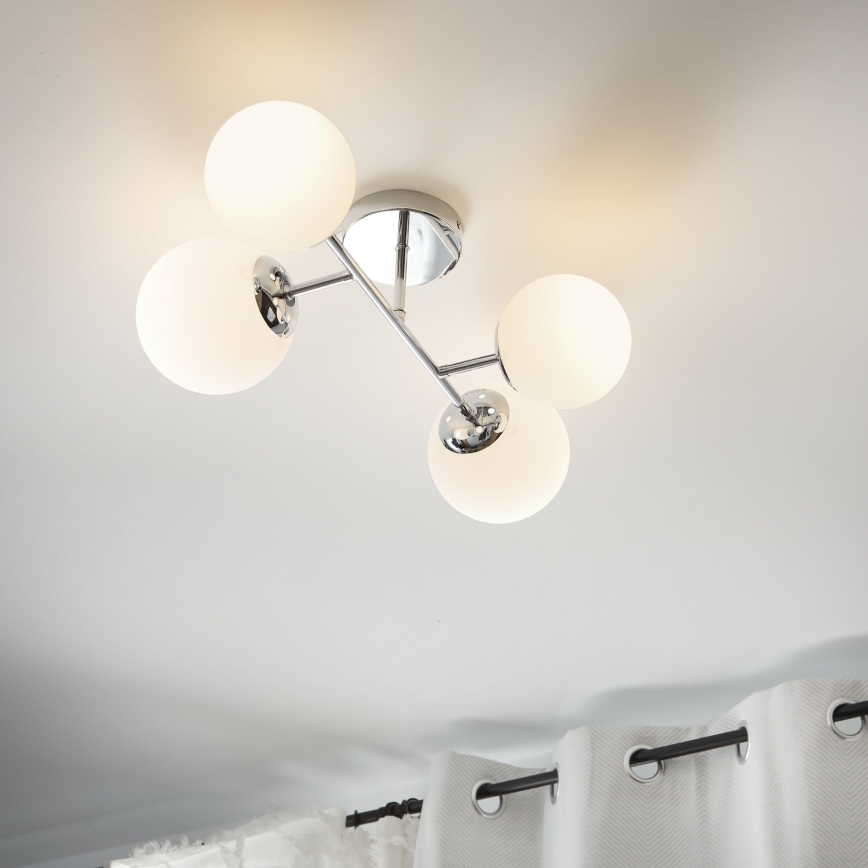 Brilagi - Overflademonteret loftlampe MALONY 4xE14/20W/230V blank krom