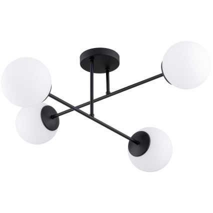 Brilagi - Overflademonteret loftlampe MILO 4xE27/60W/230V, sort