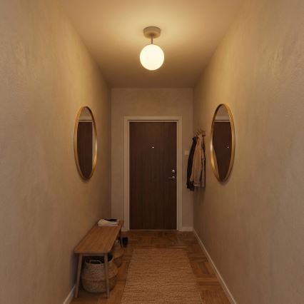 Brilagi - Overflademonteret loftlampe MILO ECRU 1xE27/60W/230V beige/guld