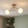 Brilagi - Overflademonteret loftlampe MILO ECRU 2xE27/60W/230V beige/guld