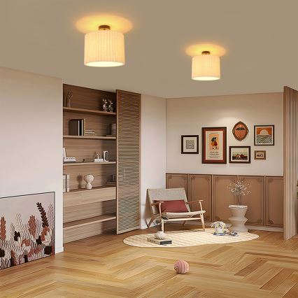 Brilagi - Overflademonteret loftlampe NORDIC WAVE 1xE27/15W/230V Ø 32 cm hør/sort